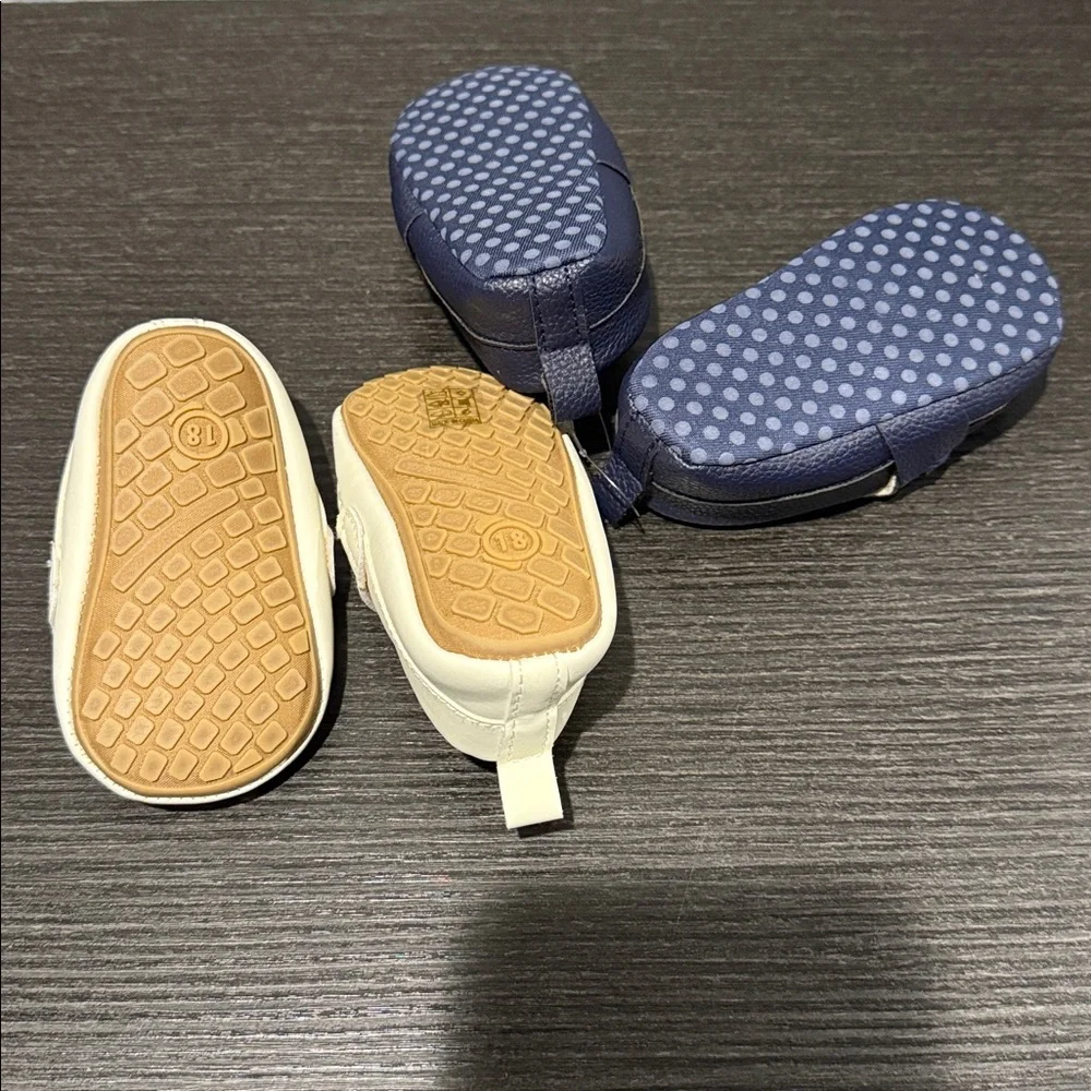 Stylish Cream and Navy Kids Loafers